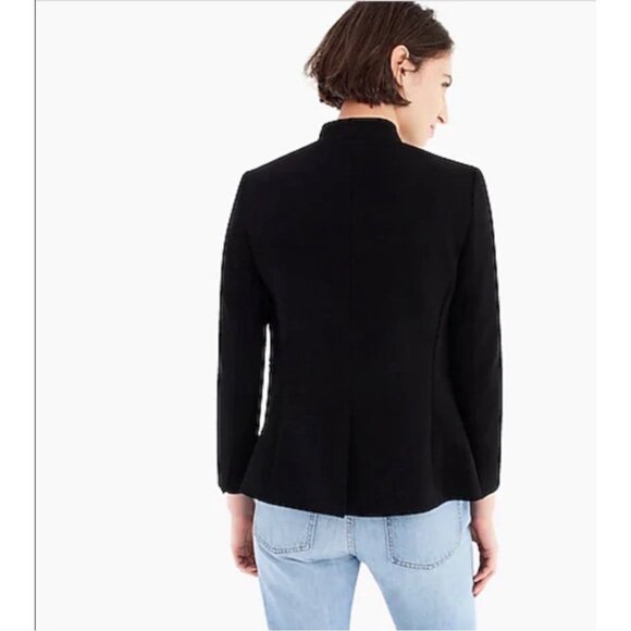NEW! J.Crew Going-out Blazer Open Front Twill Black SZ 12 - Picture 6 of 16